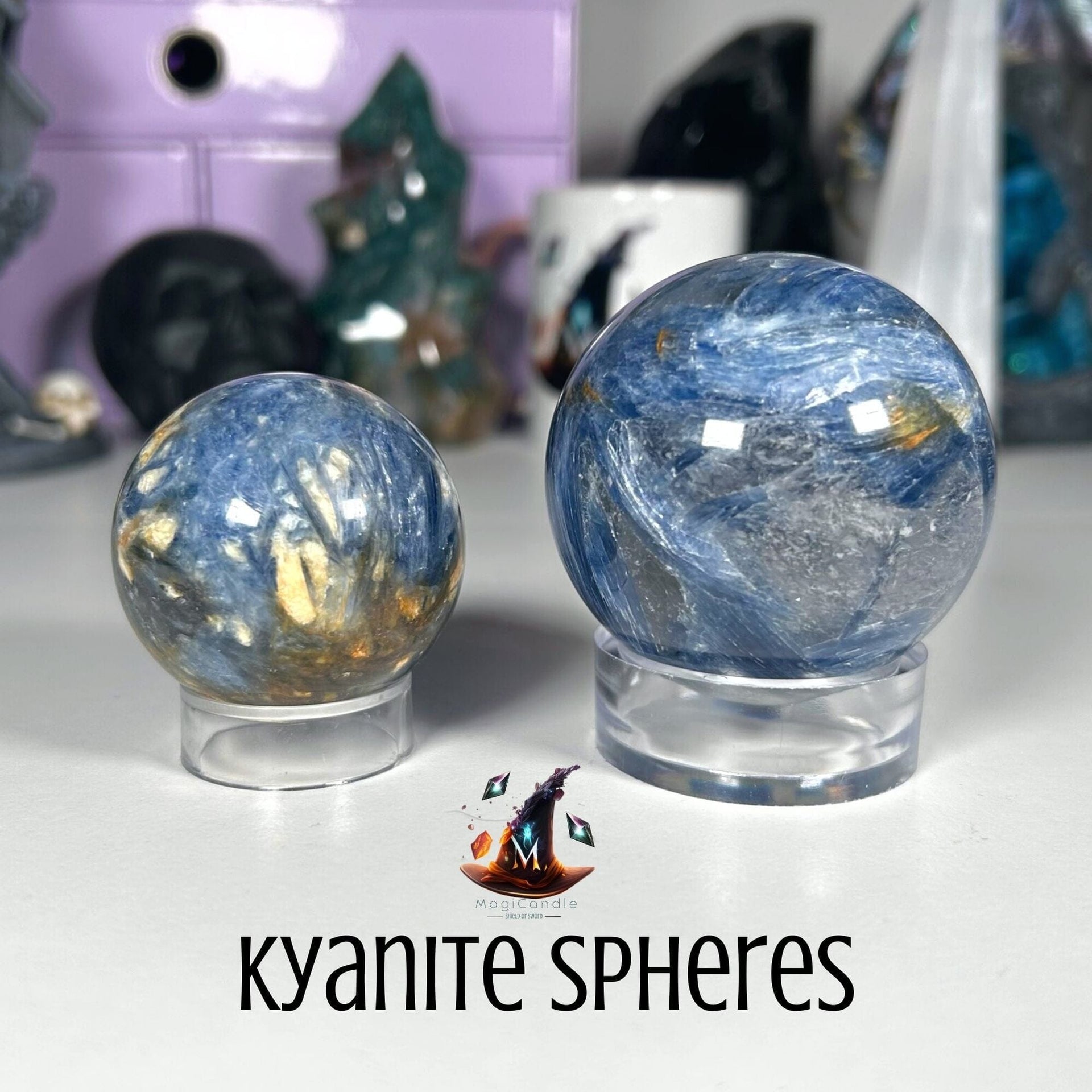 Kyanite Spheres MagiCandleSOS