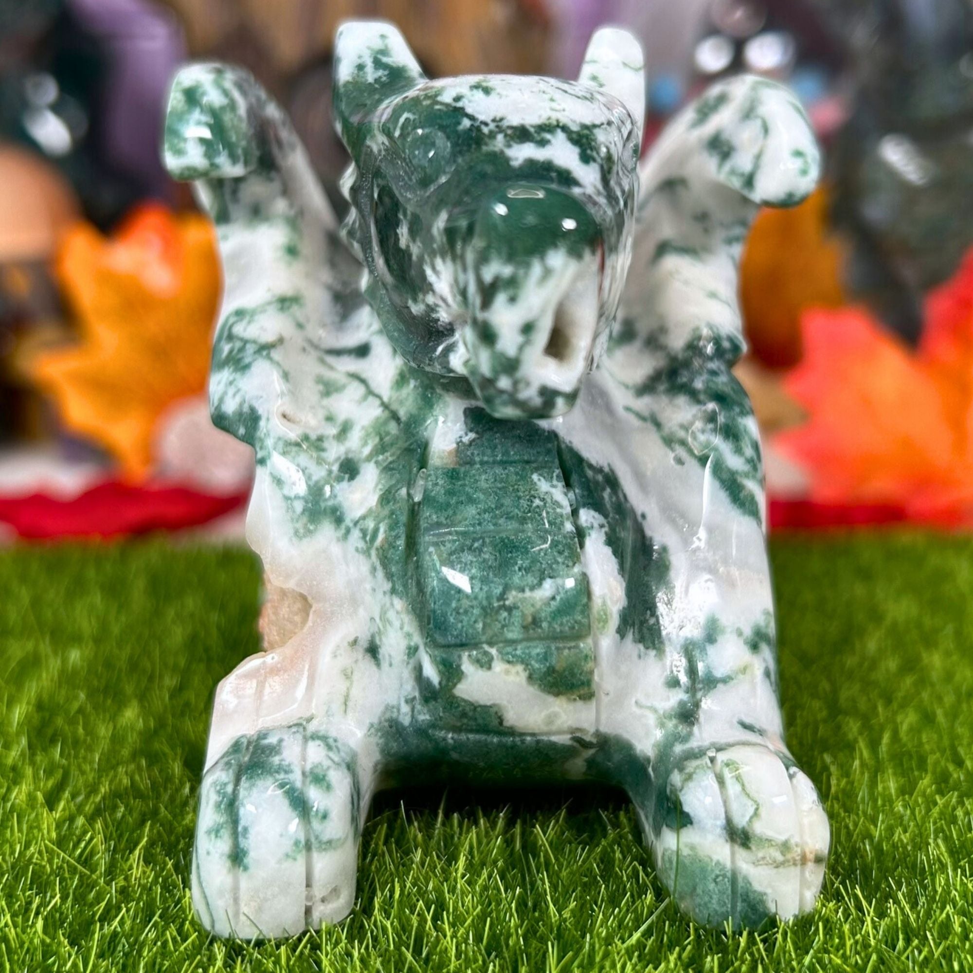 Moss Agate Dragon - "Common Welsh Green"