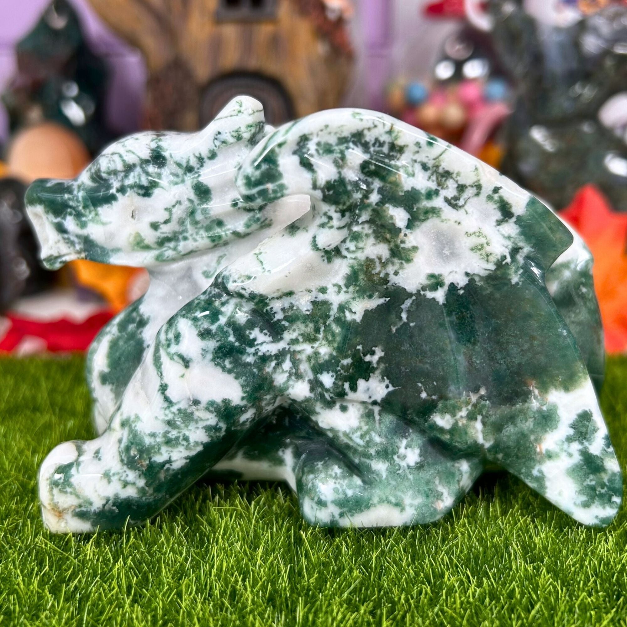 Moss Agate Dragon - "Common Welsh Green"