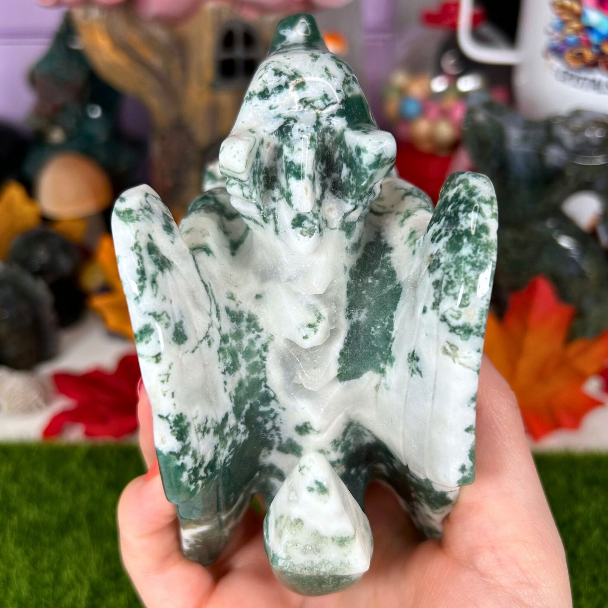 Moss Agate Dragon - "Common Welsh Green"