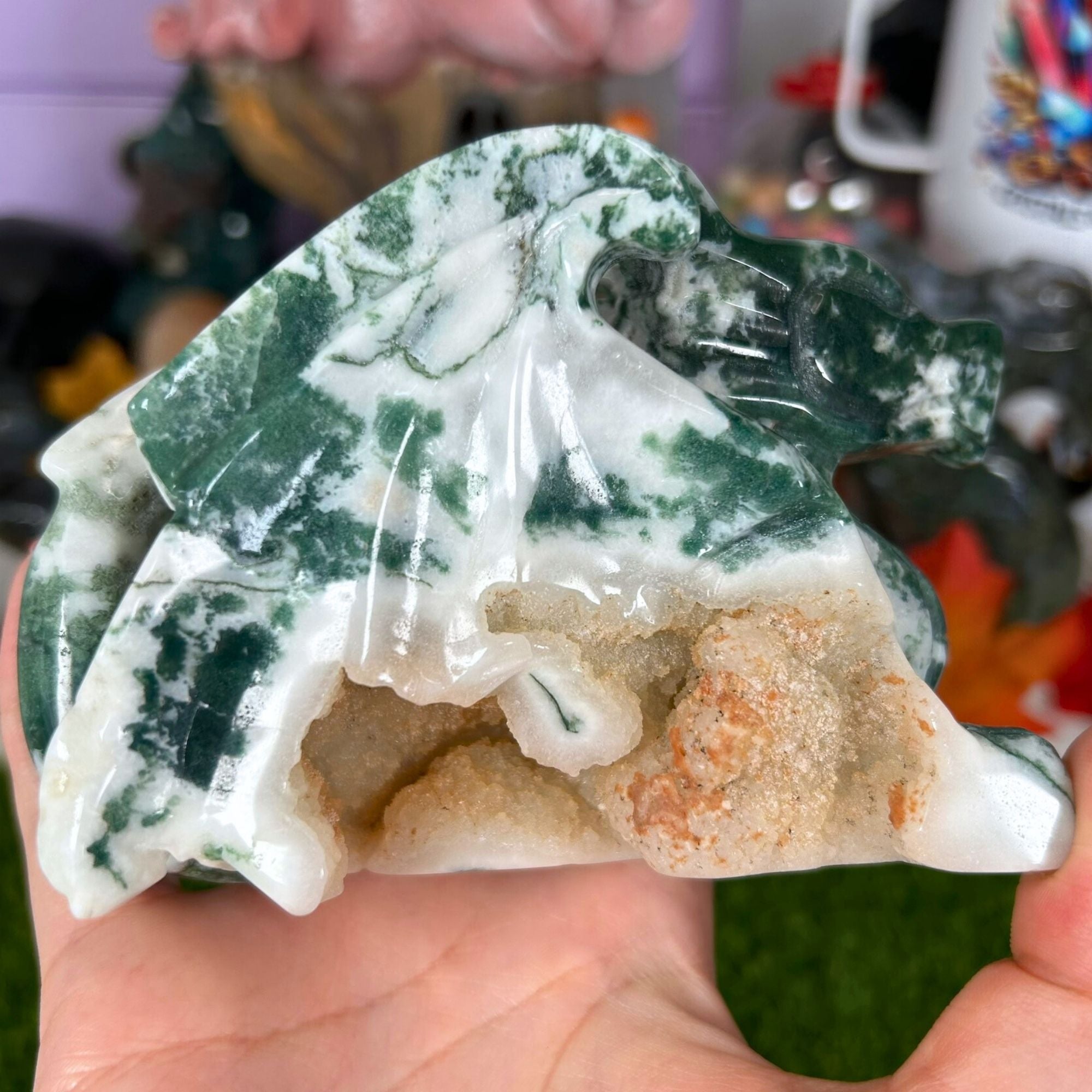 Moss Agate Dragon - "Common Welsh Green"