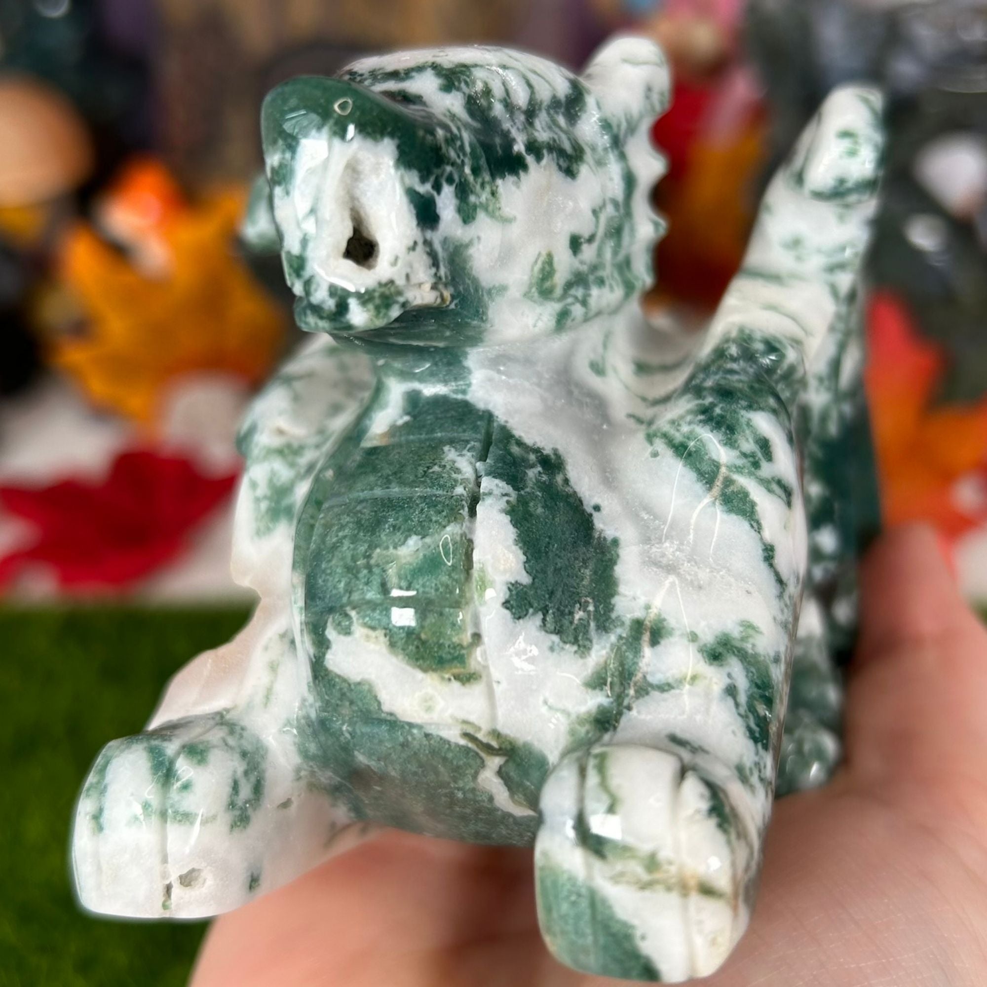 Moss Agate Dragon - "Common Welsh Green"