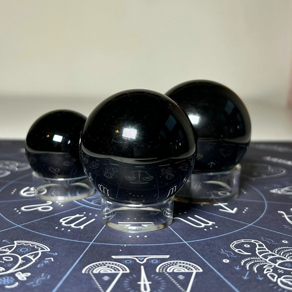 Rainbow Obsidian Spheres