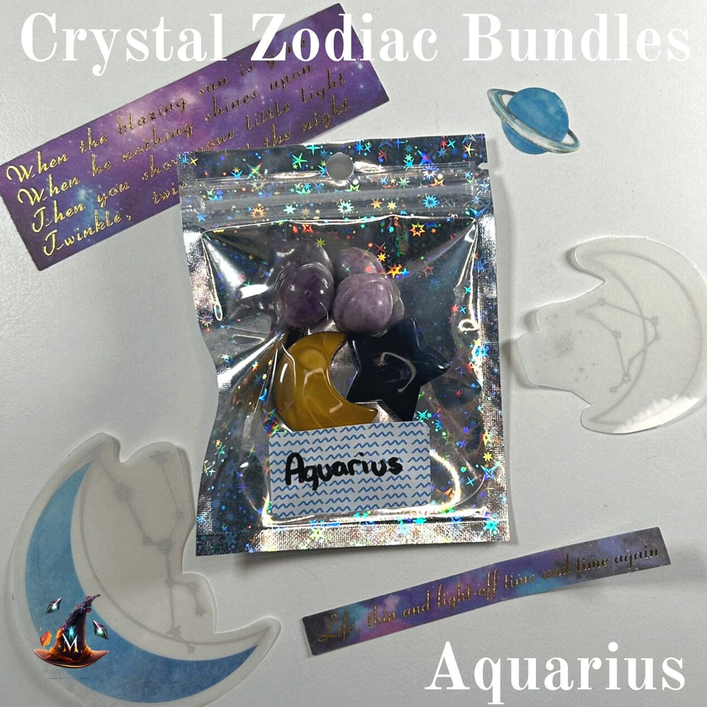 Aquarius Crystal Zodiac Bundle Bundles MagiCandleSOS 