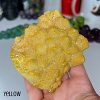 Aura Crystal Clusters - Coral Reefs Specimens MagiCandleSOS Yellow 