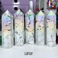 Aura Howlite Points Towers MagiCandleSOS Large 