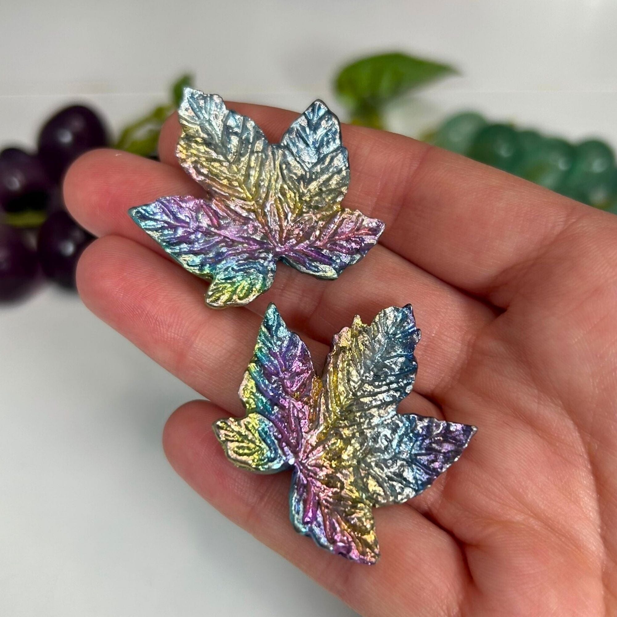 Bismuth Carvings Carvings MagiCandleSOS Leaves 