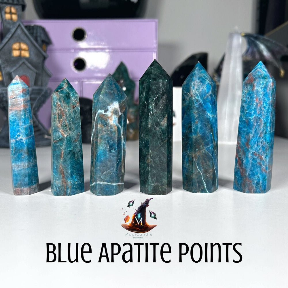 Blue Apatite Points MagiCandleSOS 