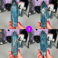 Blue Apatite Points MagiCandleSOS 3 