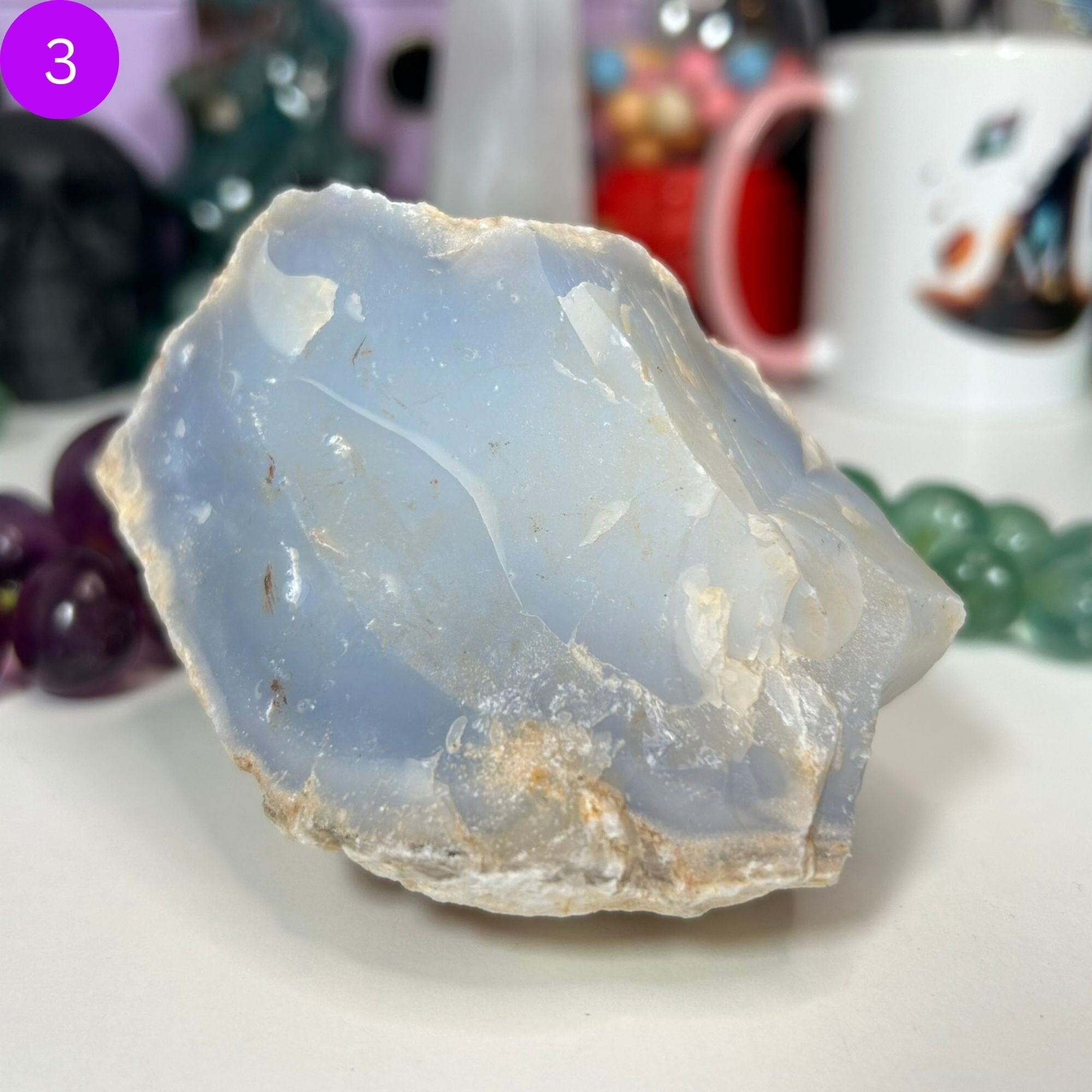 Blue Chalcedony Raw Chunks Raw MagiCandleSOS 3 