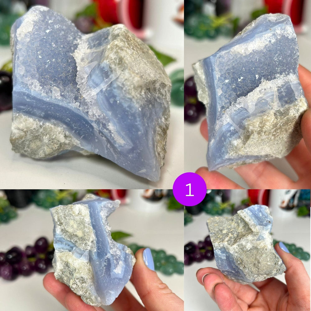 Blue Lace Agate Raw Chunks Raw MagiCandleSOS 1 