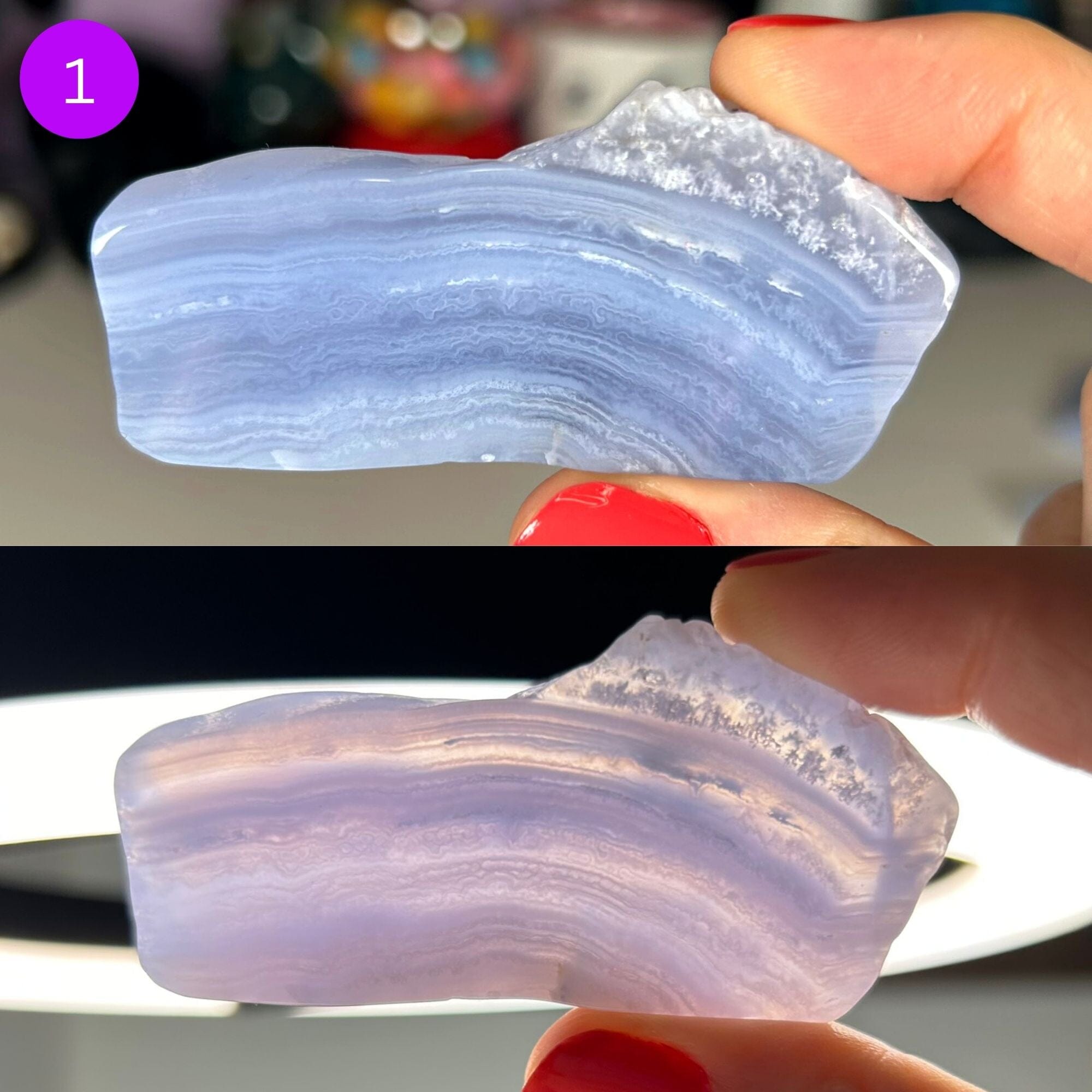 Blue Lace Agate Slices MagiCandleSOS 1 