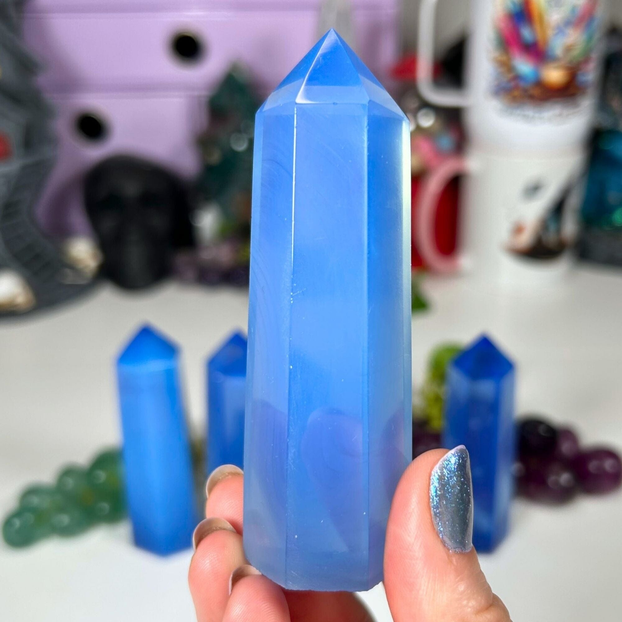 Blue Opalite Points Towers MagiCandleSOS 