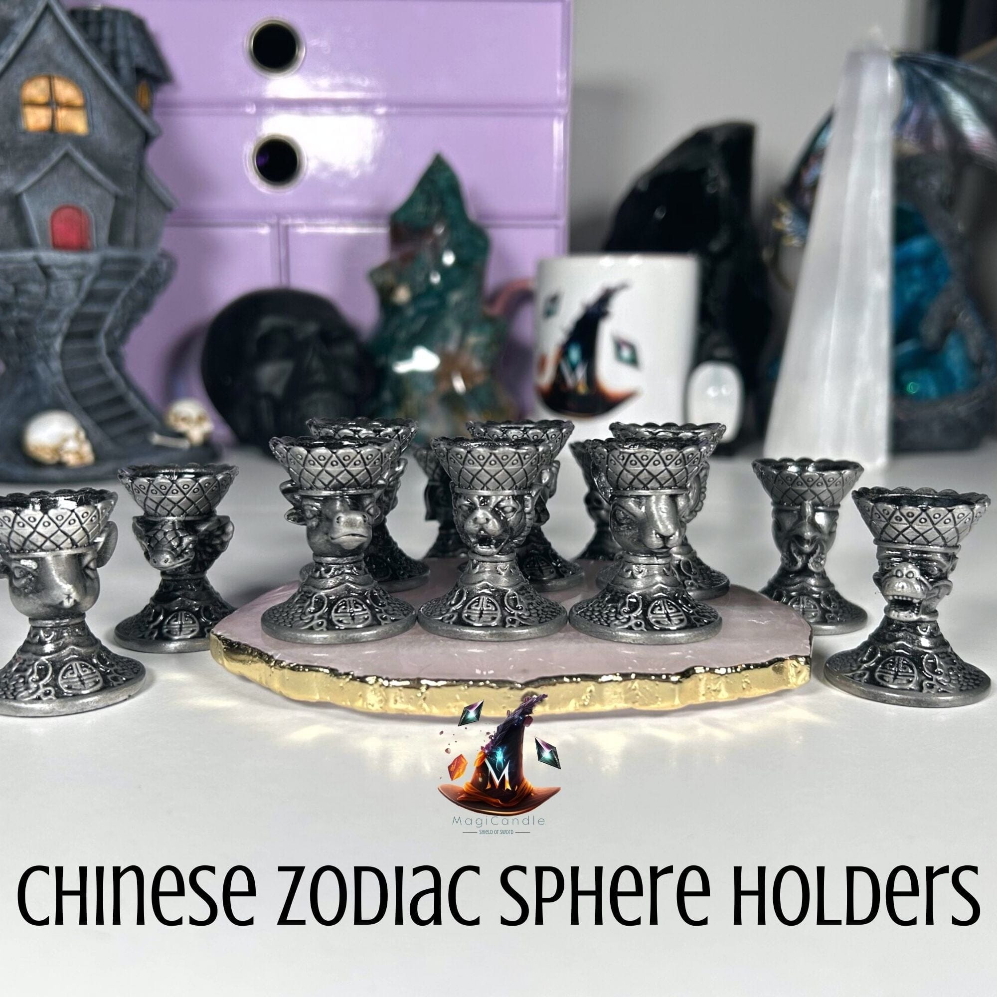 Chinese Zodiac Sphere Stands MagiCandleSOS 