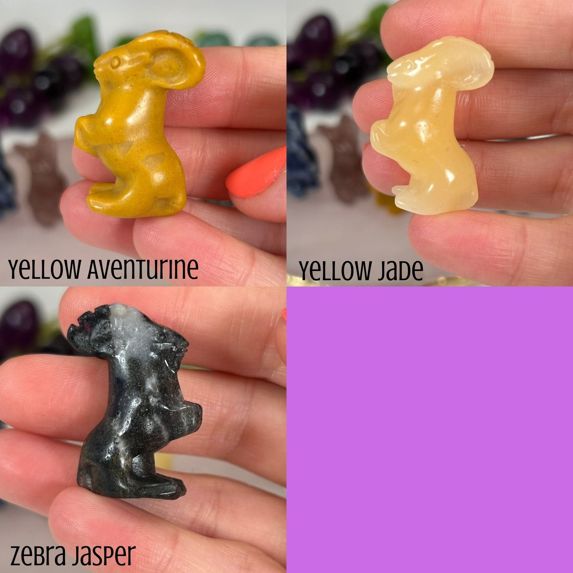 Crystal Aries Ram Carvings Carvings MagiCandleSOS Yellow Aventurine 