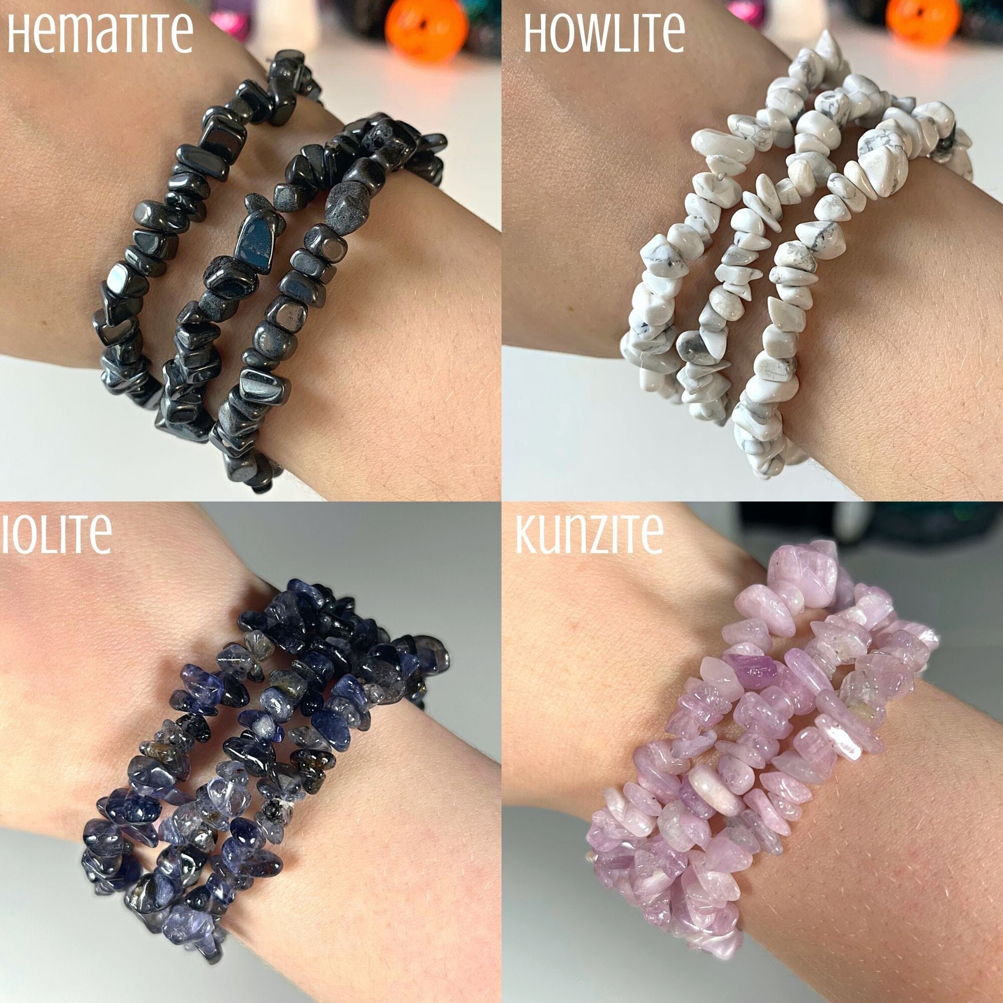 Crystal Chip Bracelet - Choose Your Own or Let The Tarot Decide! MagiCandleSOS Iolite 