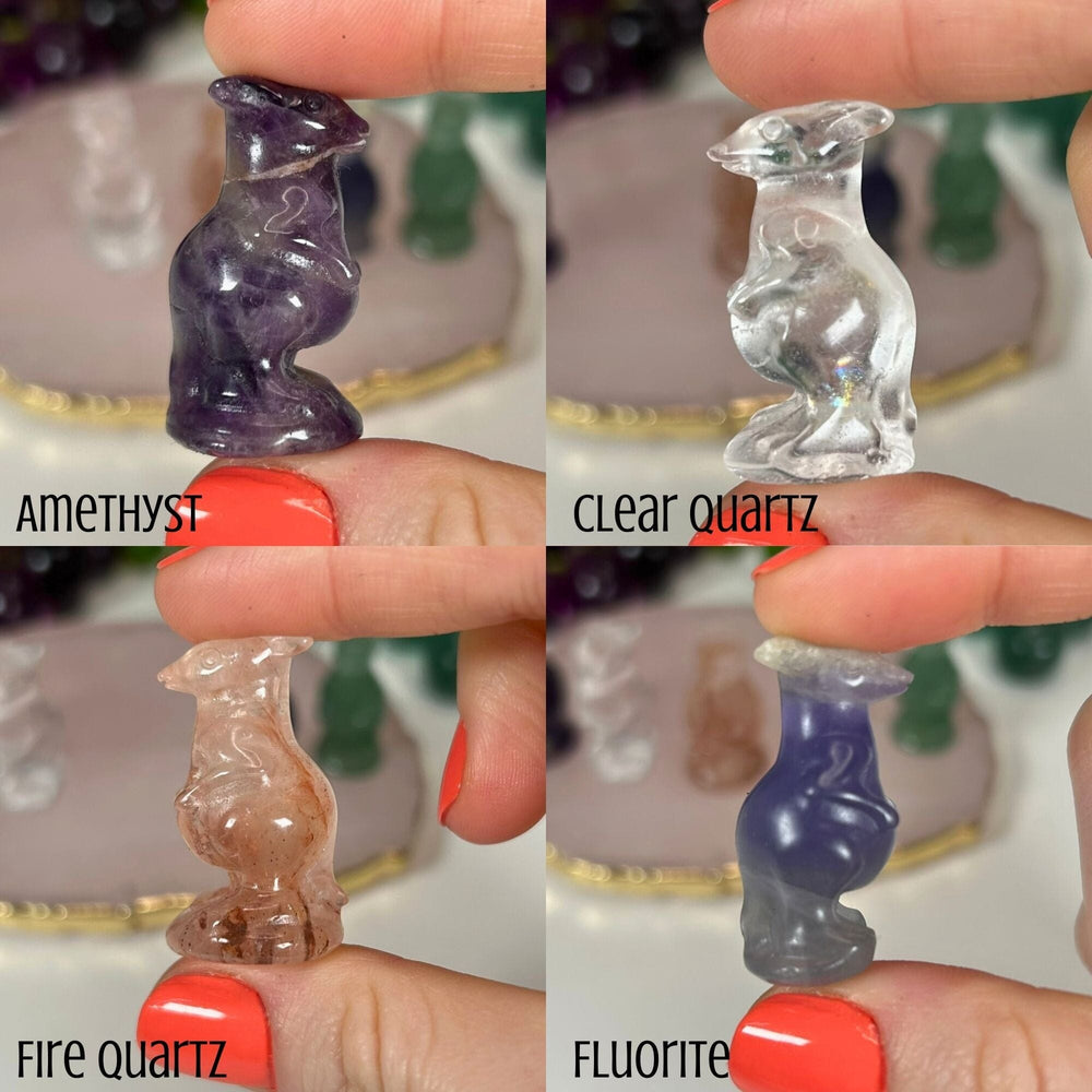 Crystal Kangaroo Carvings Carvings MagiCandleSOS Amethyst 