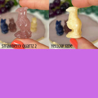 Crystal Kangaroo Carvings Carvings MagiCandleSOS Strawberry Quartz 2 