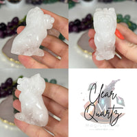 Crystal Lion Carvings Carvings MagiCandleSOS Clear Quartz 