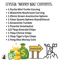 Crystal "Money Bag" - Crystal Bundle for Wealth & Abundance! MagiCandleSOS 