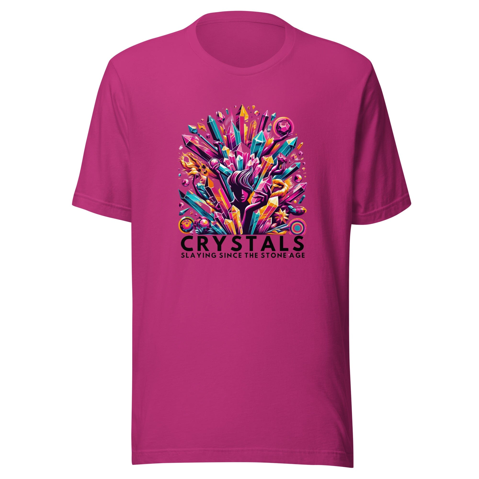 Crystals: Slaying Since the Stone Age T-Shirt MagiCandleSOS Berry S 