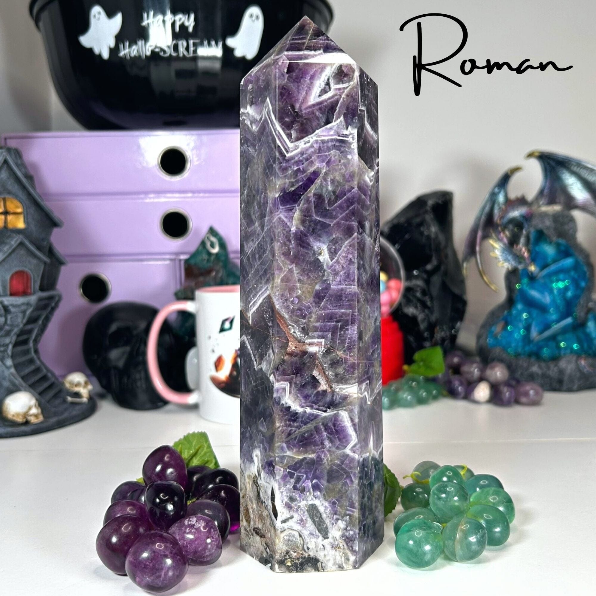 Dream Amethyst Large Tower - "Roman" Towers MagiCandleSOS 