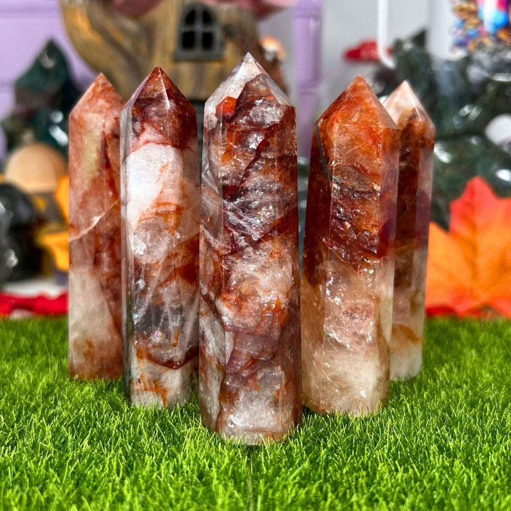 Fire Quartz Points Towers MagiCandleSOS 