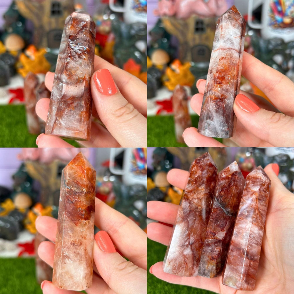 Fire Quartz Points Towers MagiCandleSOS 