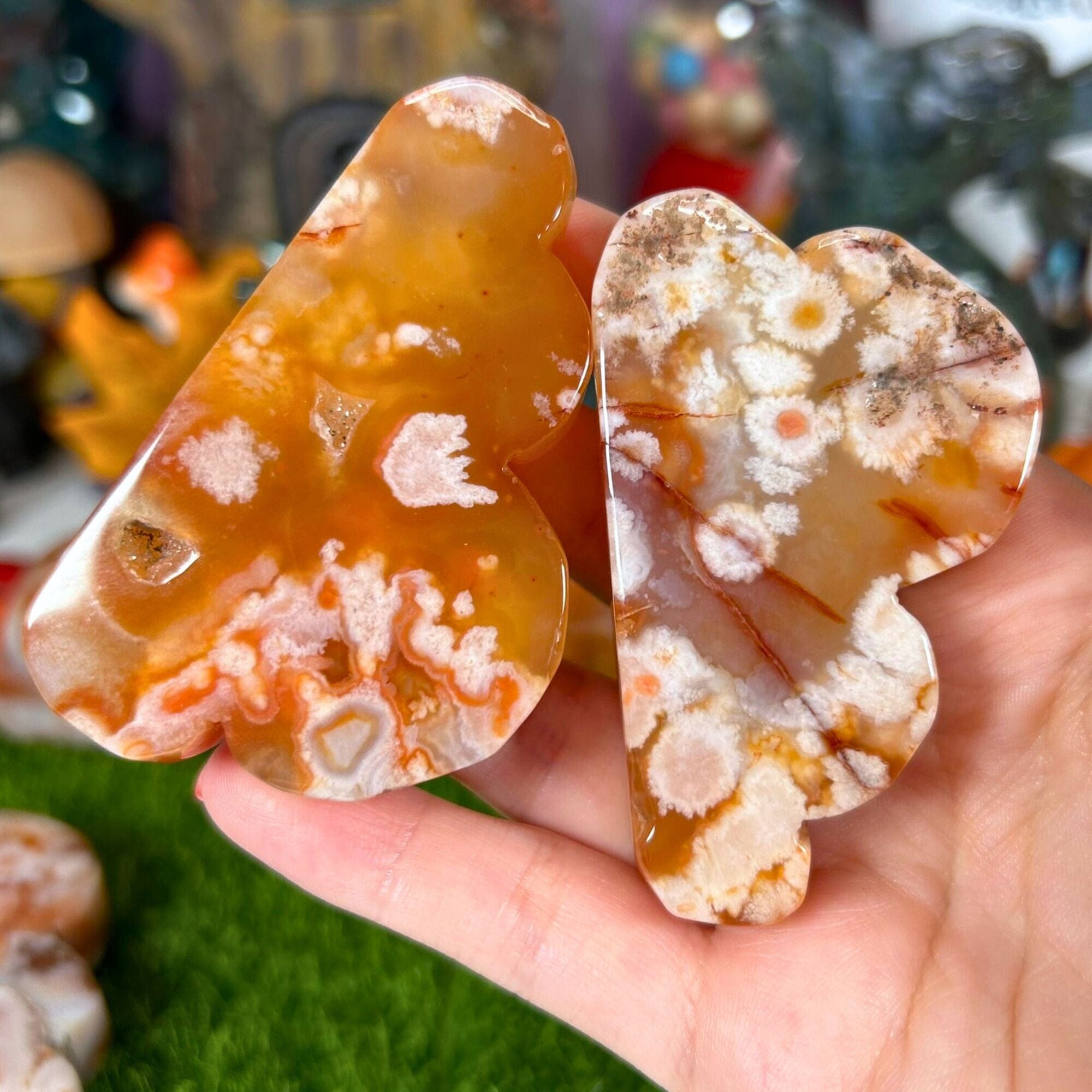 Flower Agate Clouds Carvings MagiCandleSOS 