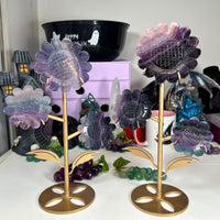 Fluorite Flowers on a Stand Statement Pieces MagiCandleSOS 