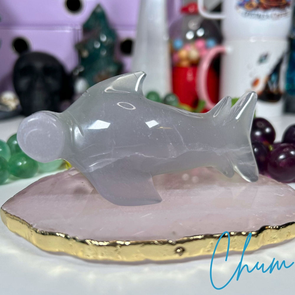 Fluorite Hammerhead Shark - Chum Carvings MagiCandleSOS 