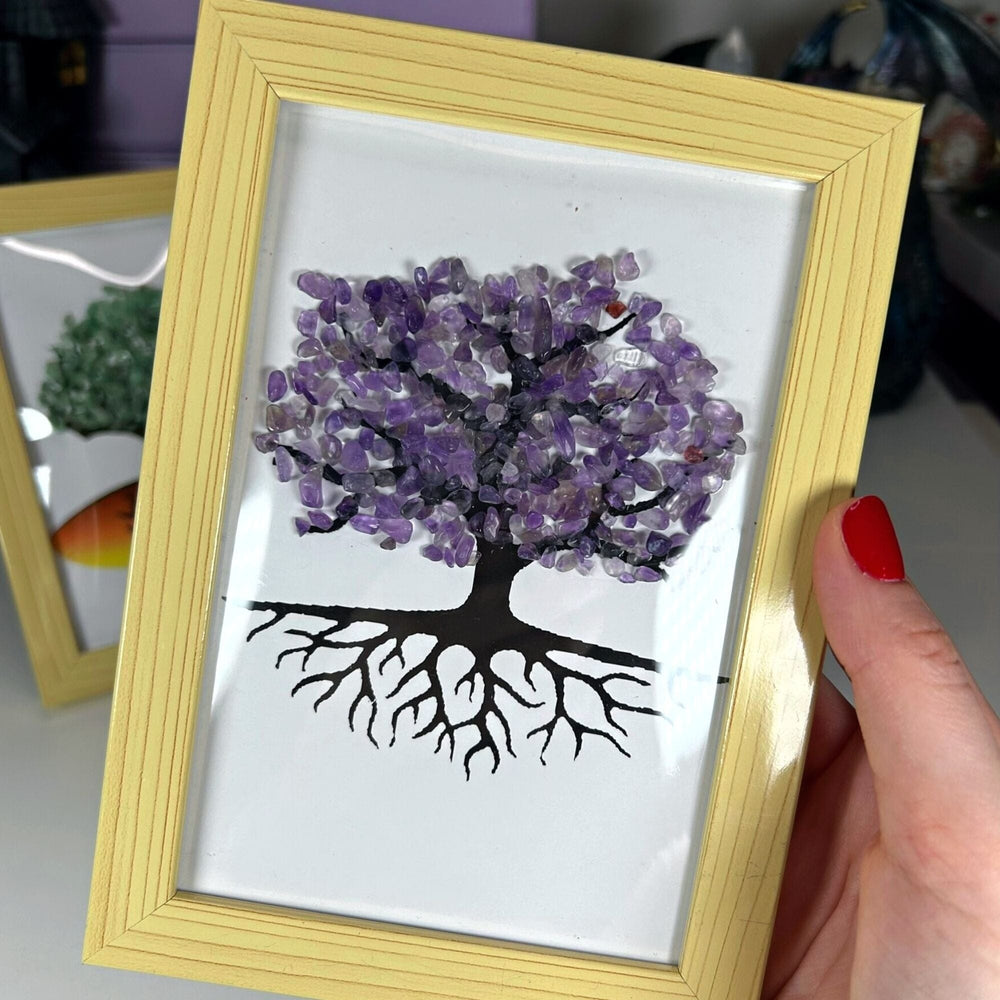 Framed Crystal Gem Trees Misc MagiCandleSOS Amethyst Tree 