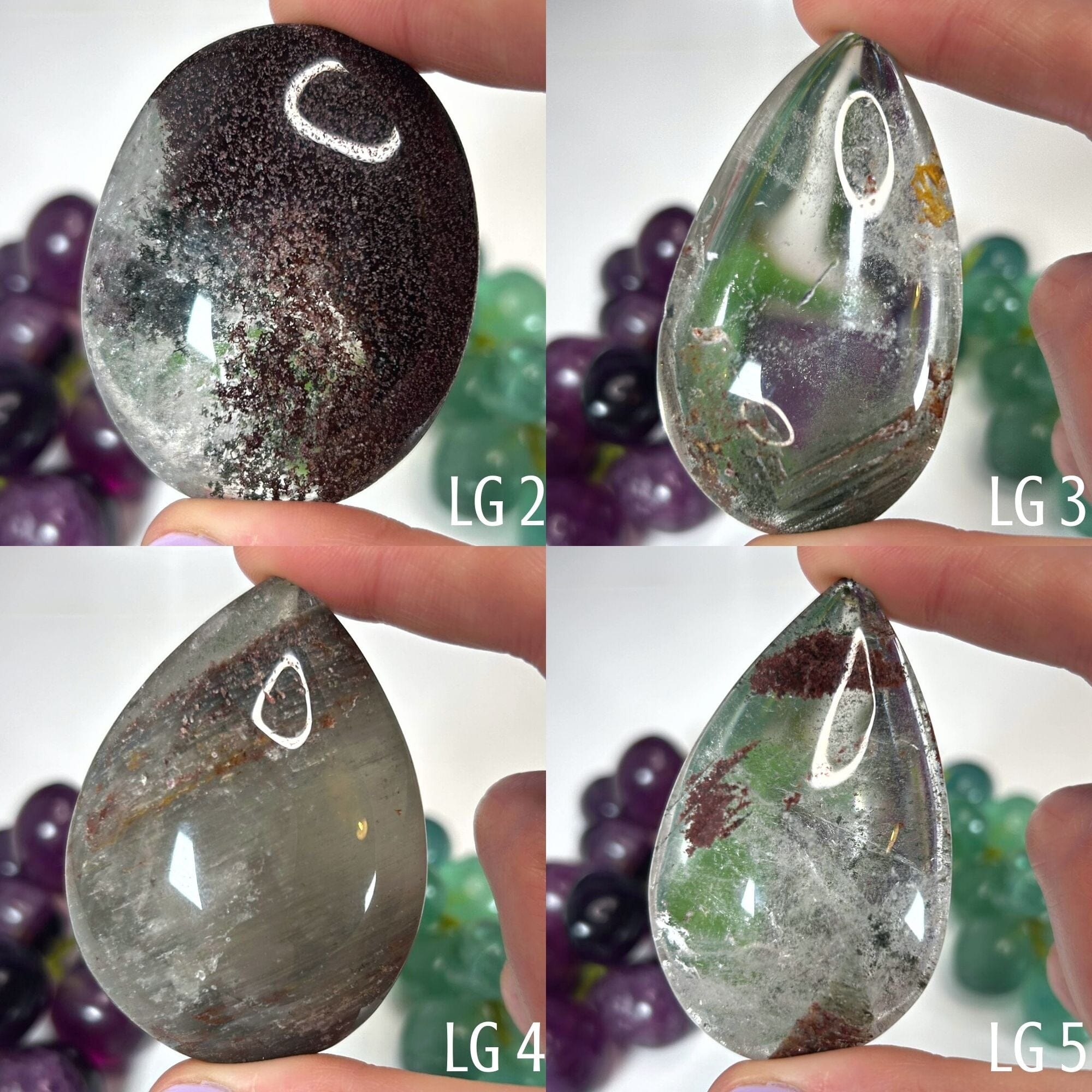 Garden Quartz Teardrops | Garden Quartz Palmstones Misc MagiCandleSOS Large 2 