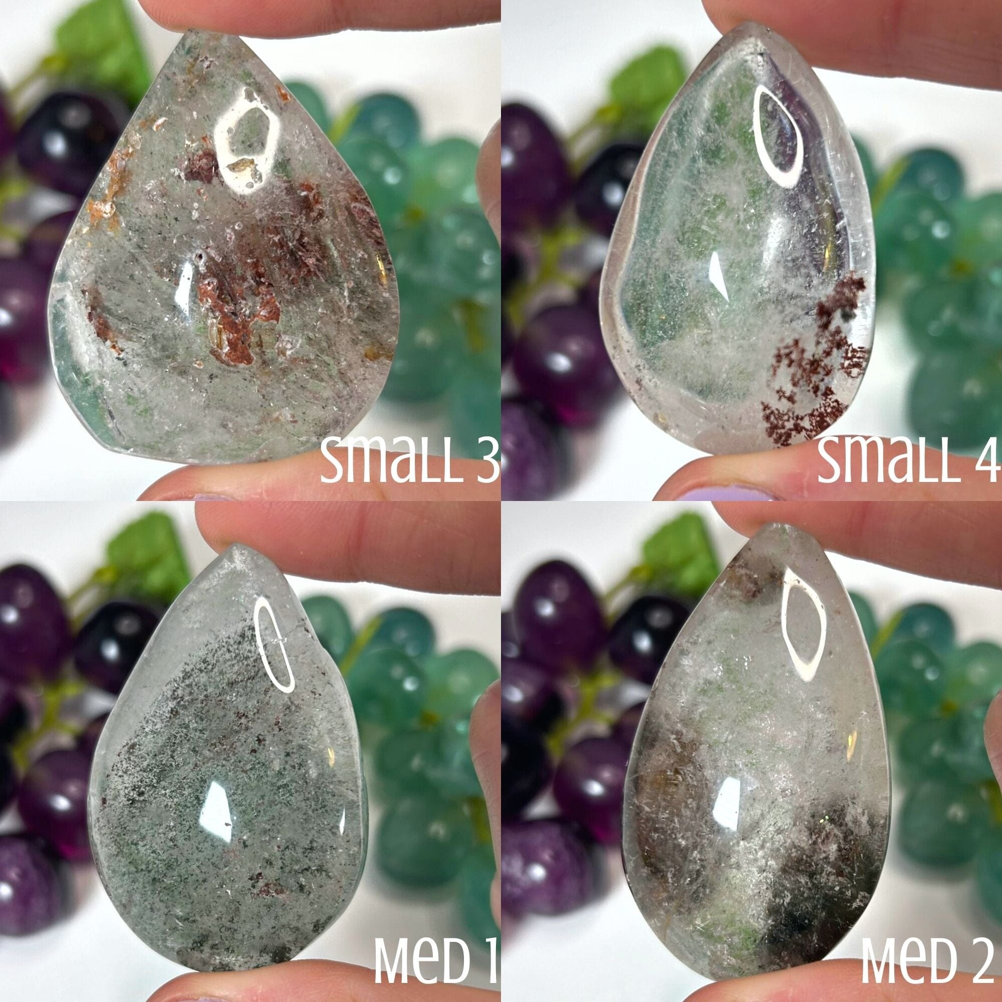 Garden Quartz Teardrops | Garden Quartz Palmstones Misc MagiCandleSOS Small 3 