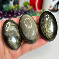 Golden Sheen Obsidian Palm Stone Palm Stones MagiCandleSOS 