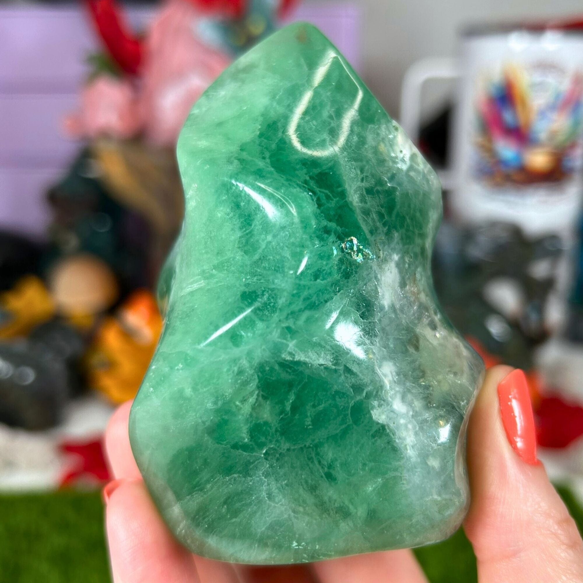 Green Fluorite Flame Flames MagiCandleSOS 