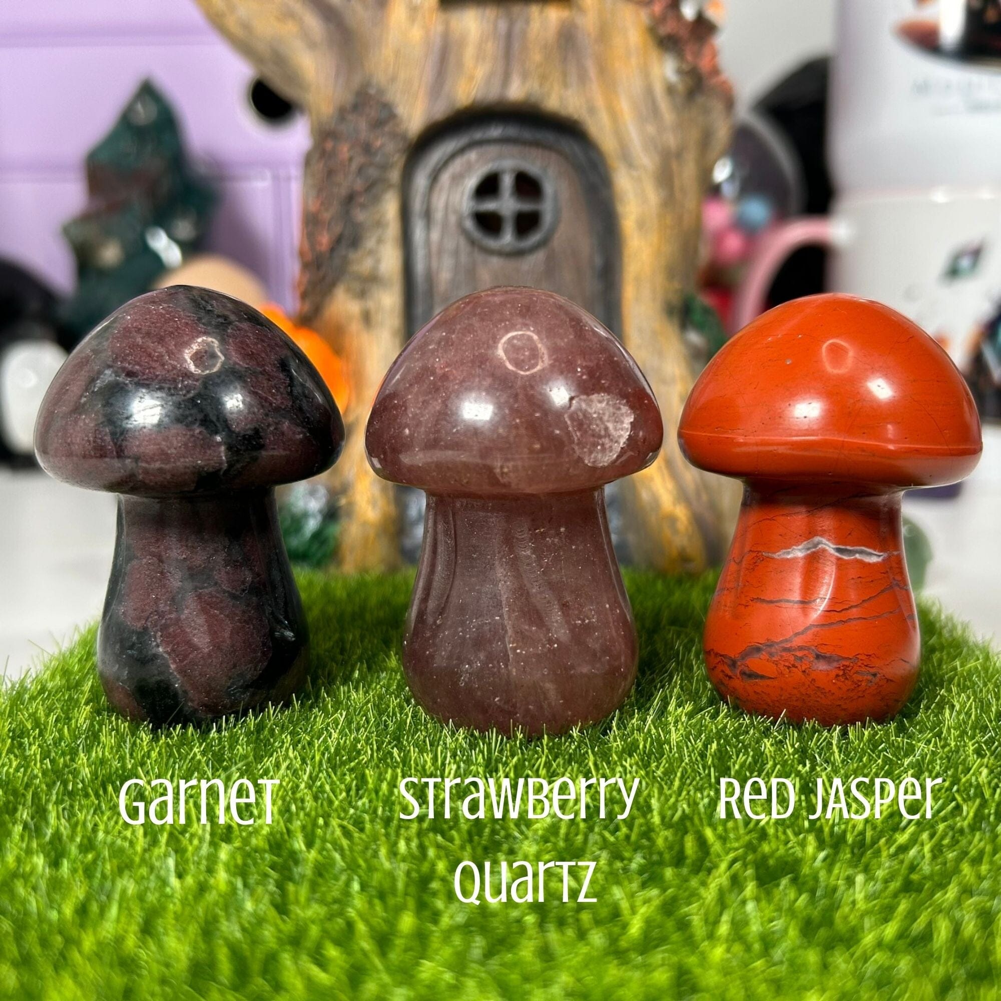 Large Mushroom Carvings Carvings MagiCandleSOS Garnet 