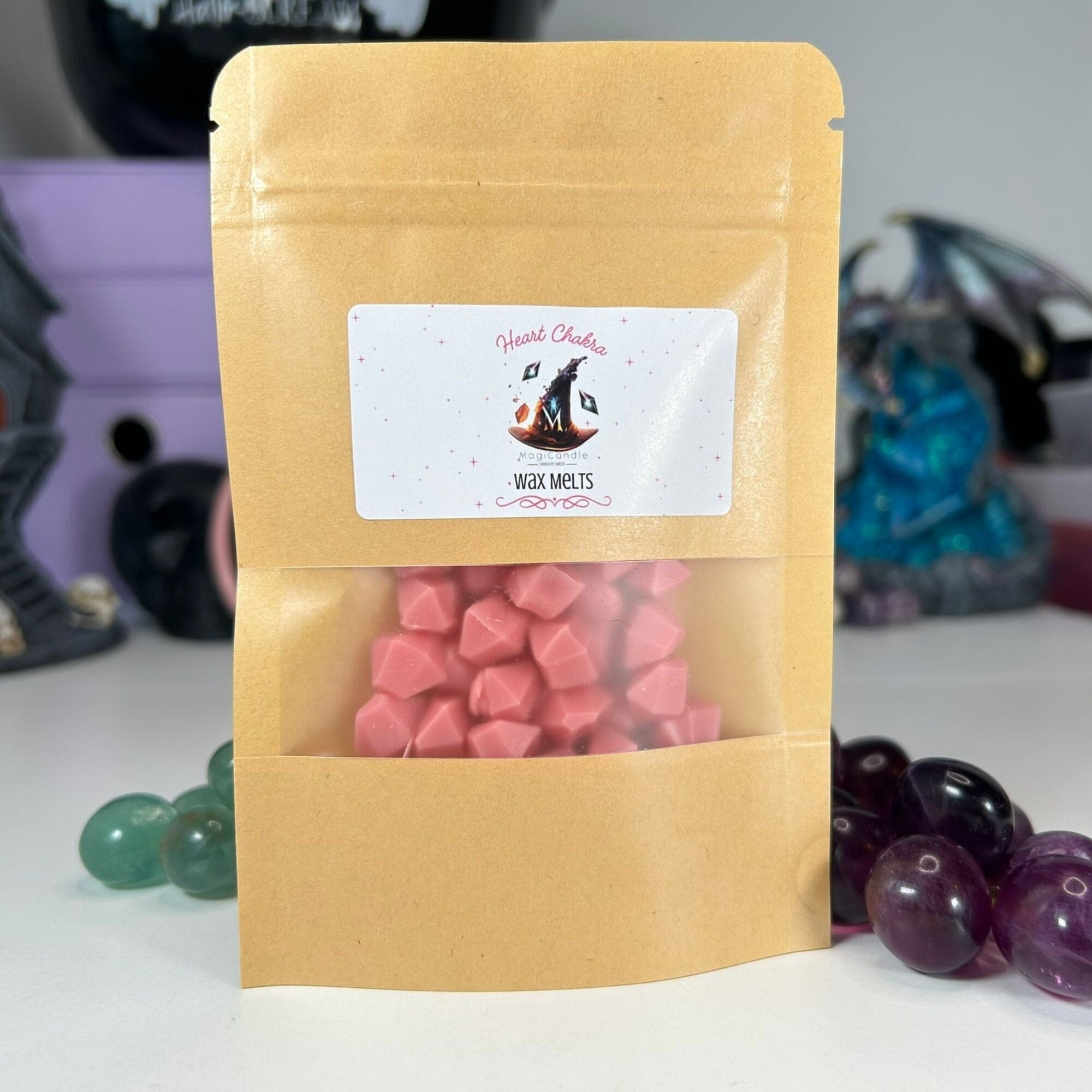 MagiCandle Chakra Inspired Wax Melts - 100% Soy Wax Melts Candles MagiCandleSOS Pink - Heart Chakra 