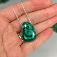 Malachite Pendant Necklace Jewellery MagiCandleSOS 