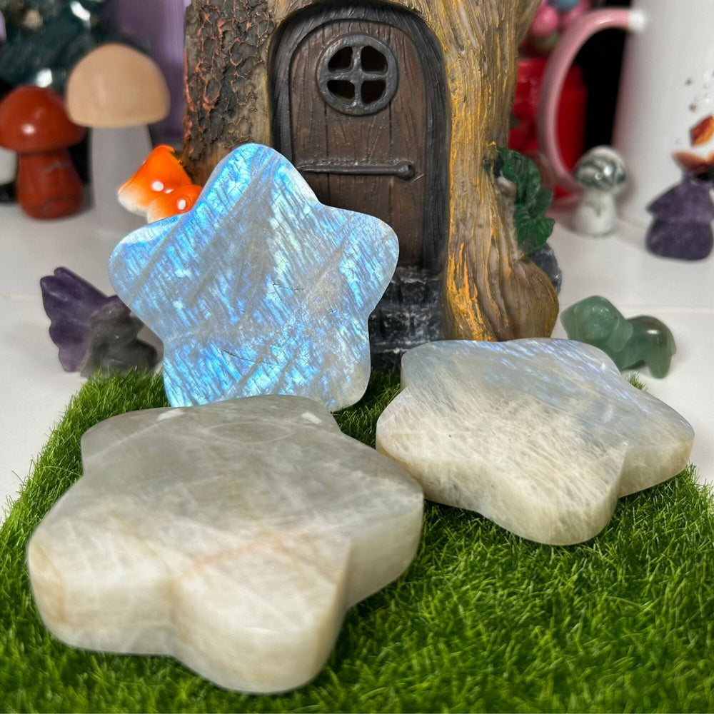 Moonstone Flowers Carvings MagiCandleSOS 