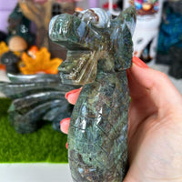 Moss Agate Chinese Dragon Triple Set - "Tayrn" Statement Pieces MagiCandleSOS 