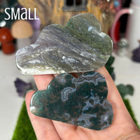 Moss Agate Clouds Carvings MagiCandleSOS Small 