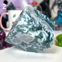 Moss Agate Corner Standing Cubes MagiCandleSOS 2 