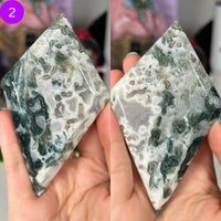 Moss Agate Diamonds Carvings MagiCandleSOS 