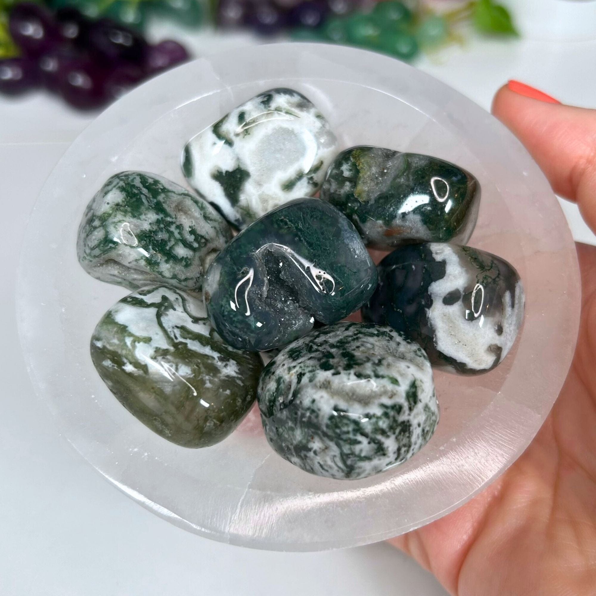 Moss Agate for New Beginnings MagiCandleTT 