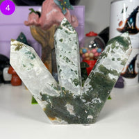 Moss Agate Triple Points Towers MagiCandleSOS 4 