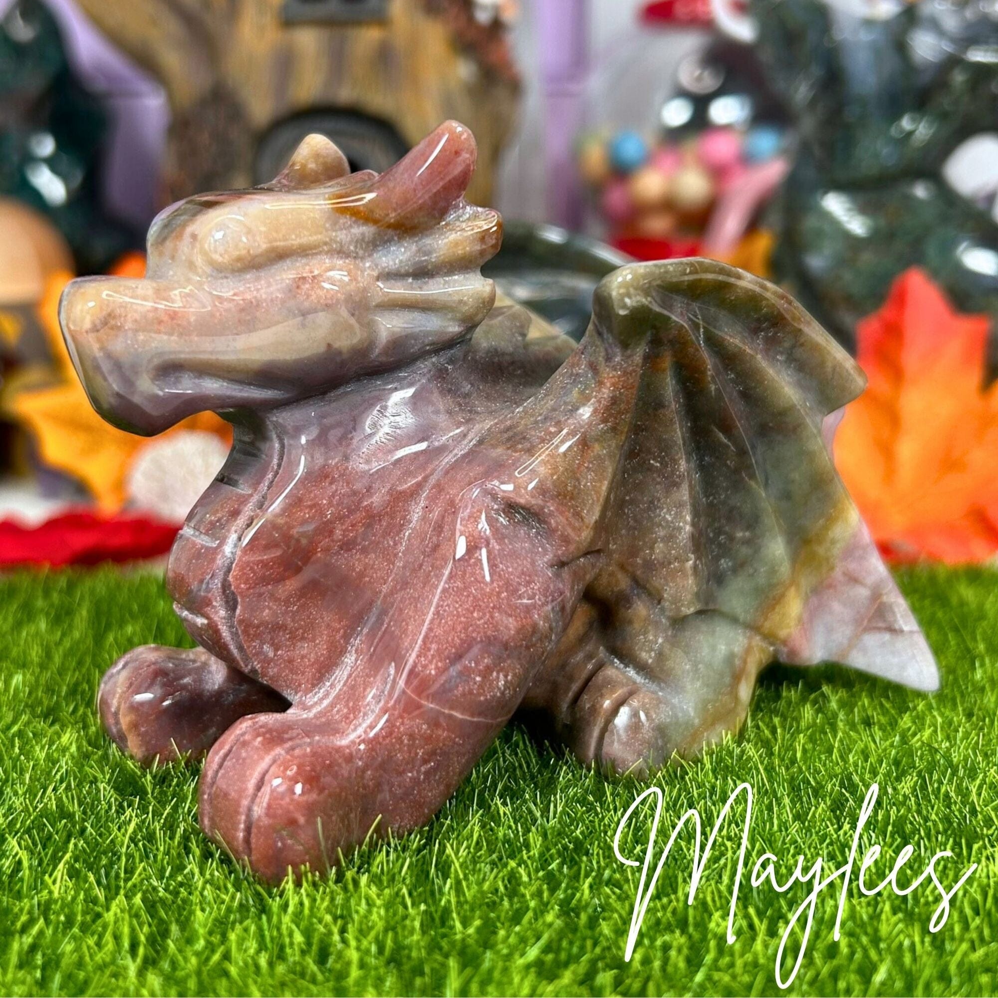 Ocean Jasper Dragon - "Maylees" Statement Pieces MagiCandleSOS 