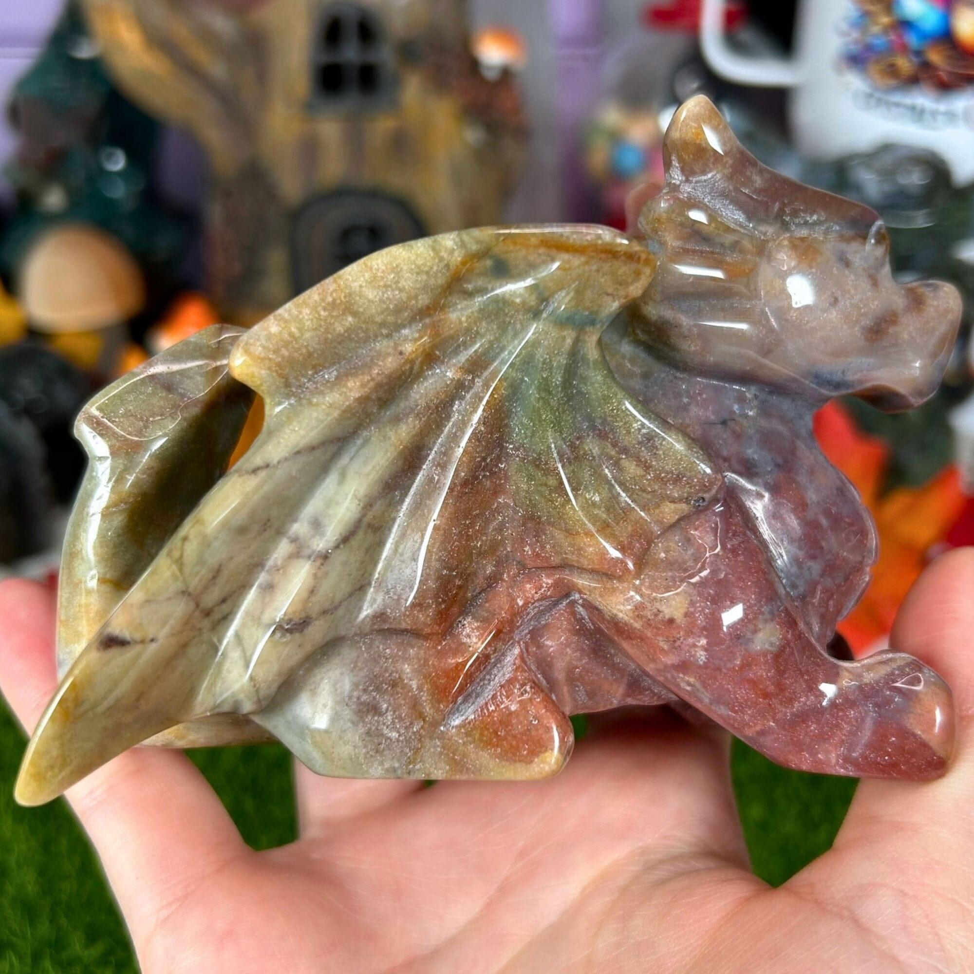 Ocean Jasper Dragon - "Maylees" Statement Pieces MagiCandleSOS 