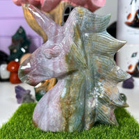 Ocean Jasper Unicorn Head - "Toto" Statement Pieces MagiCandleSOS 