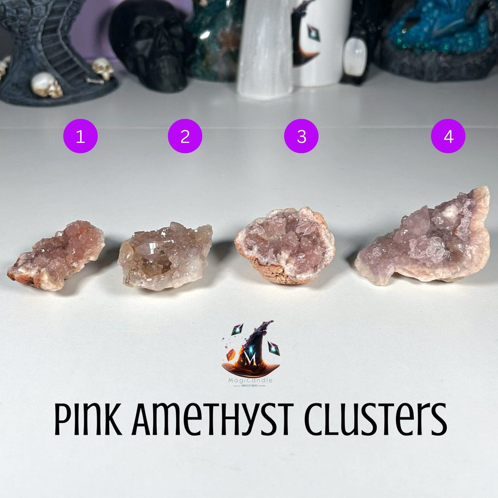 Pink Amethyst Clusters MagiCandleSOS 